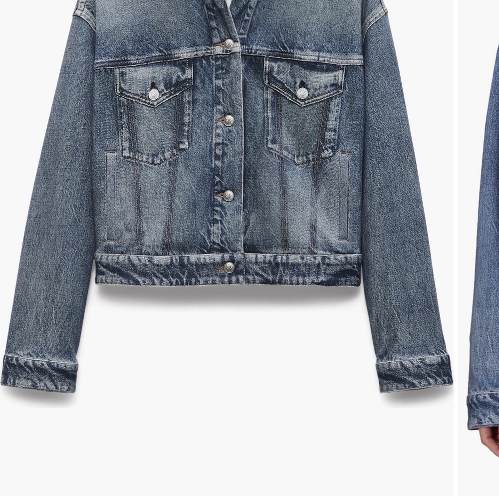 rag & bone Blue Denim Jean jacket - sweatshirt material